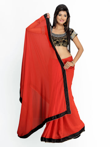 Florence red Saree